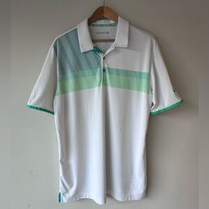Adidas Climachill Men's Polo Shirt in White and Mint Green